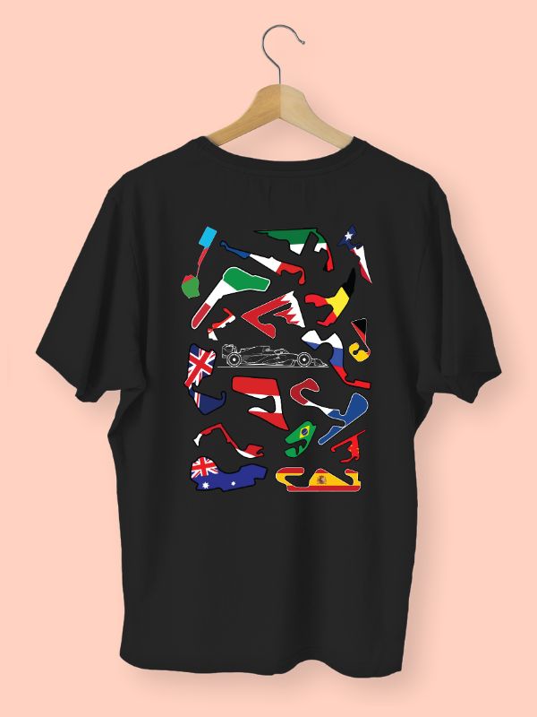 Track Layouts Formula 1 Oversized T-shirt