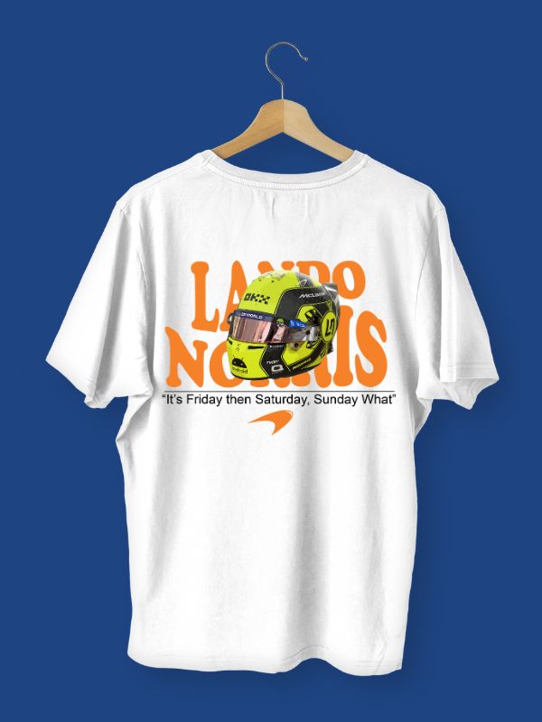 Lando Norris Helmet Formula 1 Oversized T-shirt