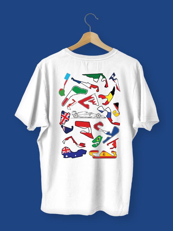 Track Layouts Formula 1 Oversized T-shirt