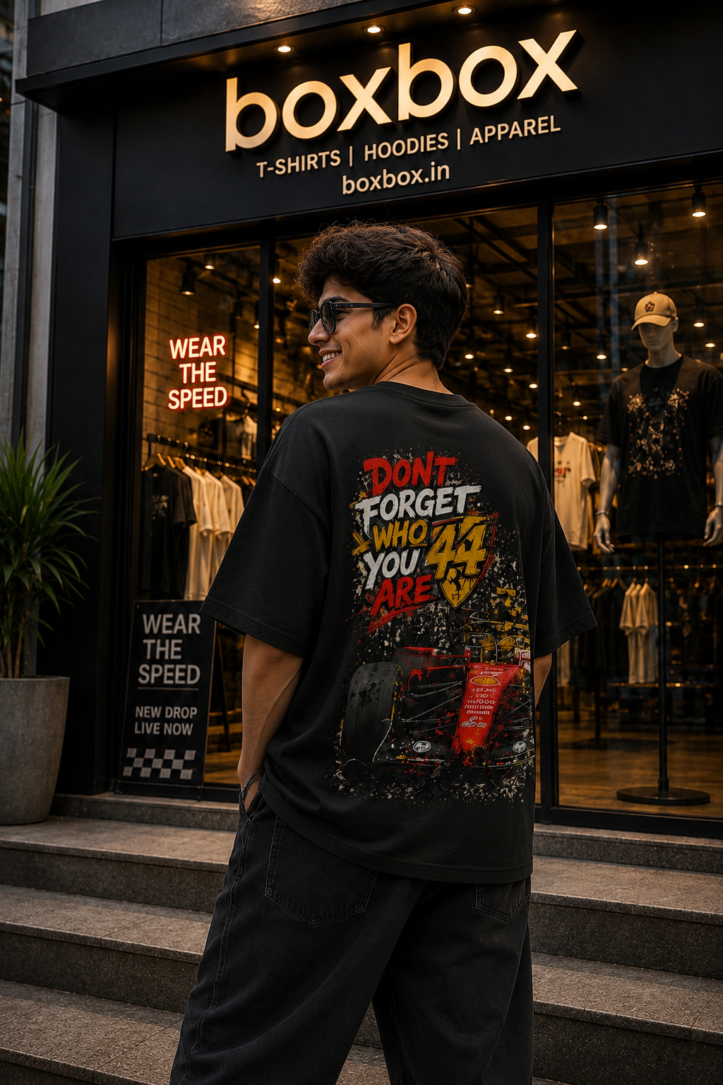 L Hamilton Don't Forget Who you are Formula 1 Oversized T-shirt