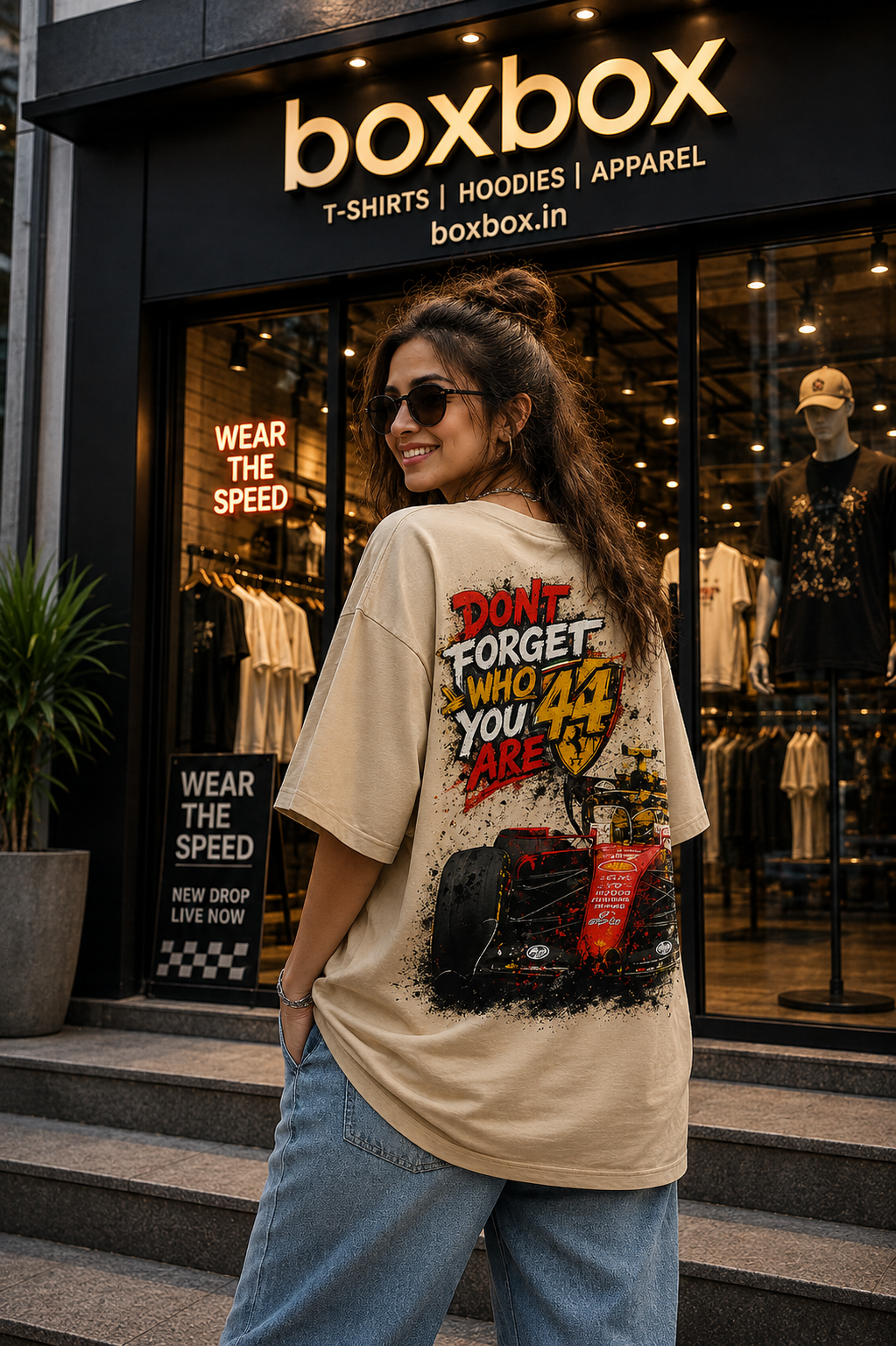L Hamilton Don't Forget Who you are Formula 1 Oversized T-shirt