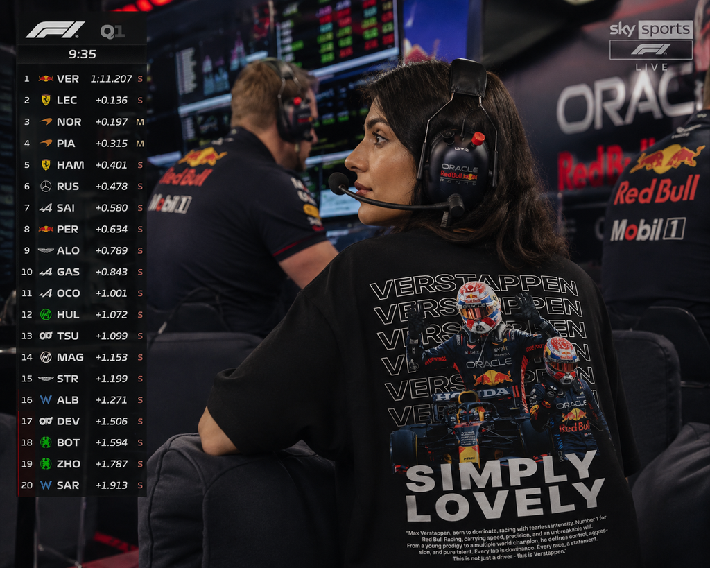 M Verstappen car Formula 1 Oversized T-shirt