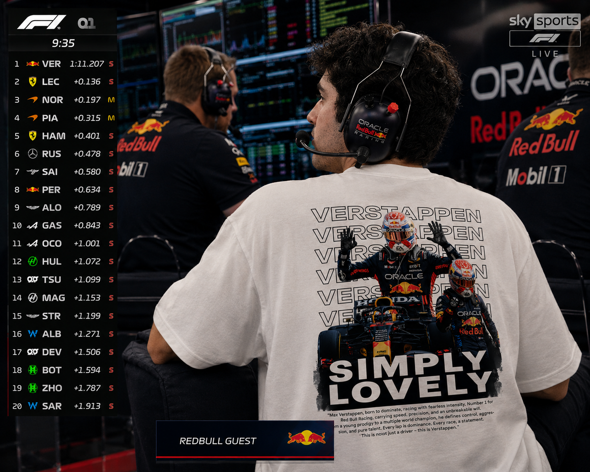 M Verstappen car Formula 1 Oversized T-shirt