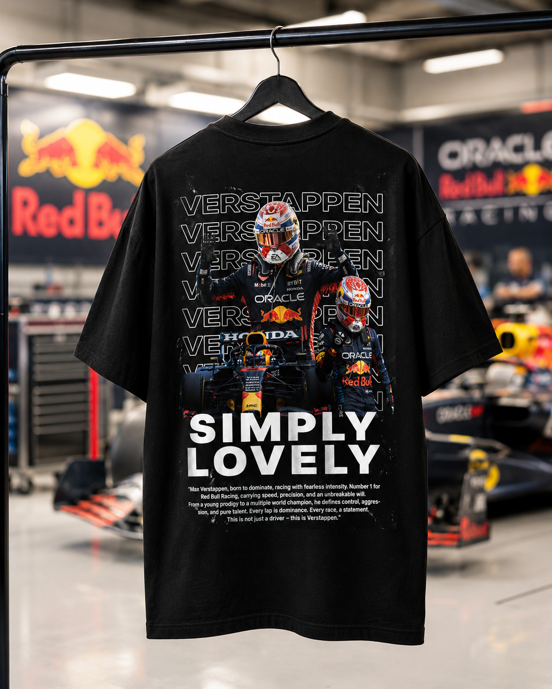 M Verstappen car Formula 1 Oversized T-shirt