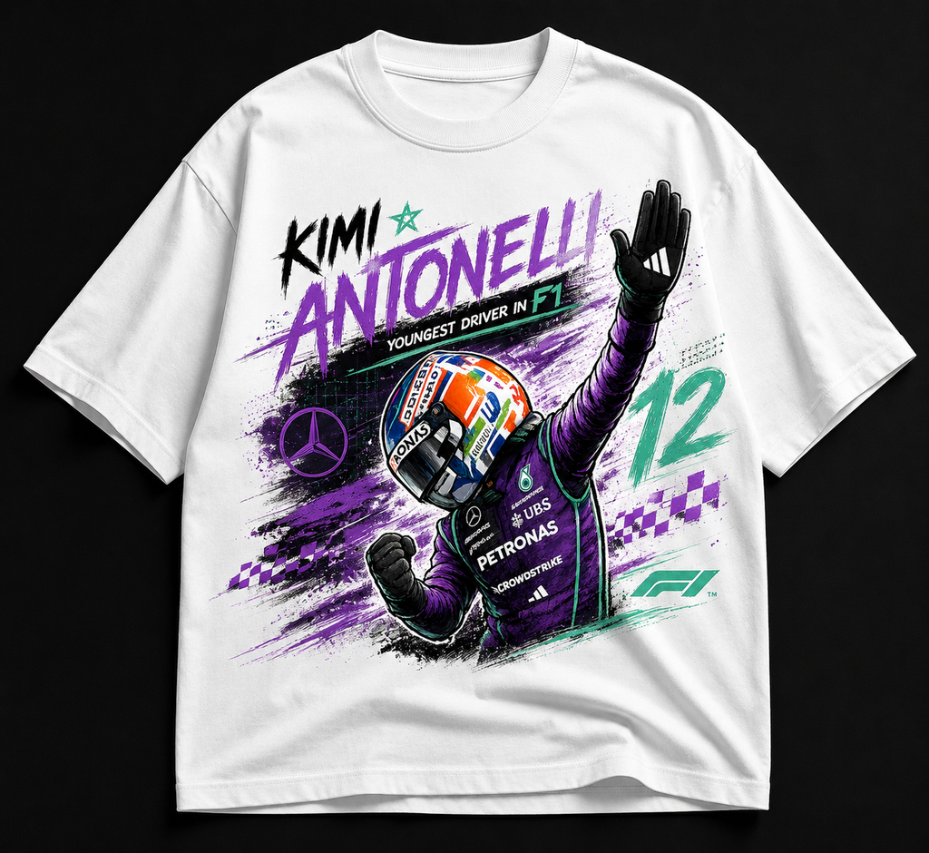 Formula 1 Kimi Antonelli Car-toon Tshirt