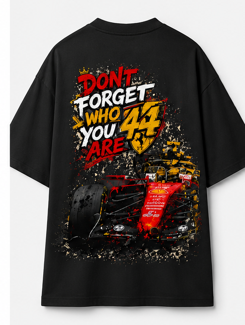 L Hamilton Don't Forget Who you are Formula 1 Oversized T-shirt