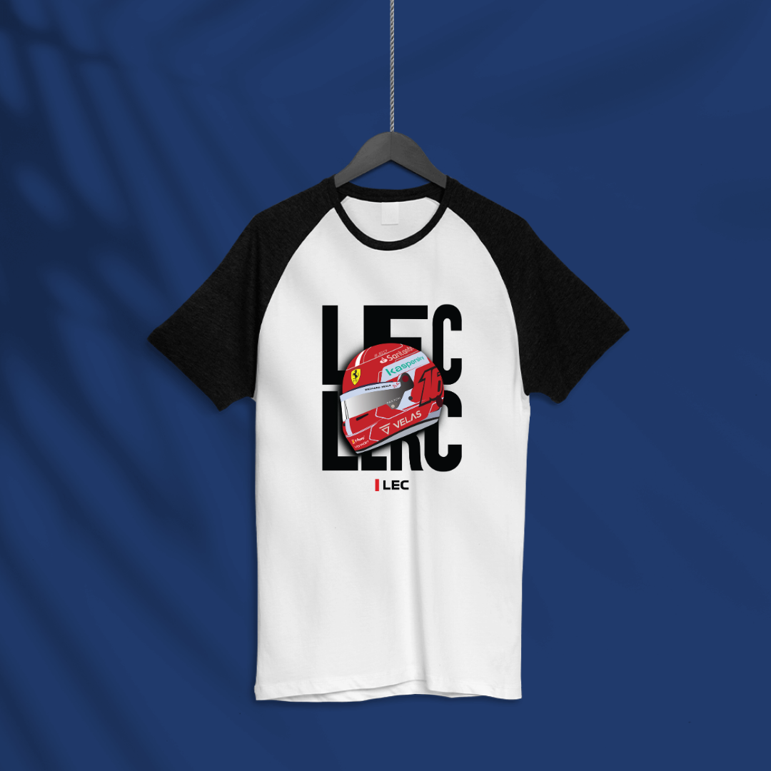 Charles Leclerc Helmet Raglan Tshirt