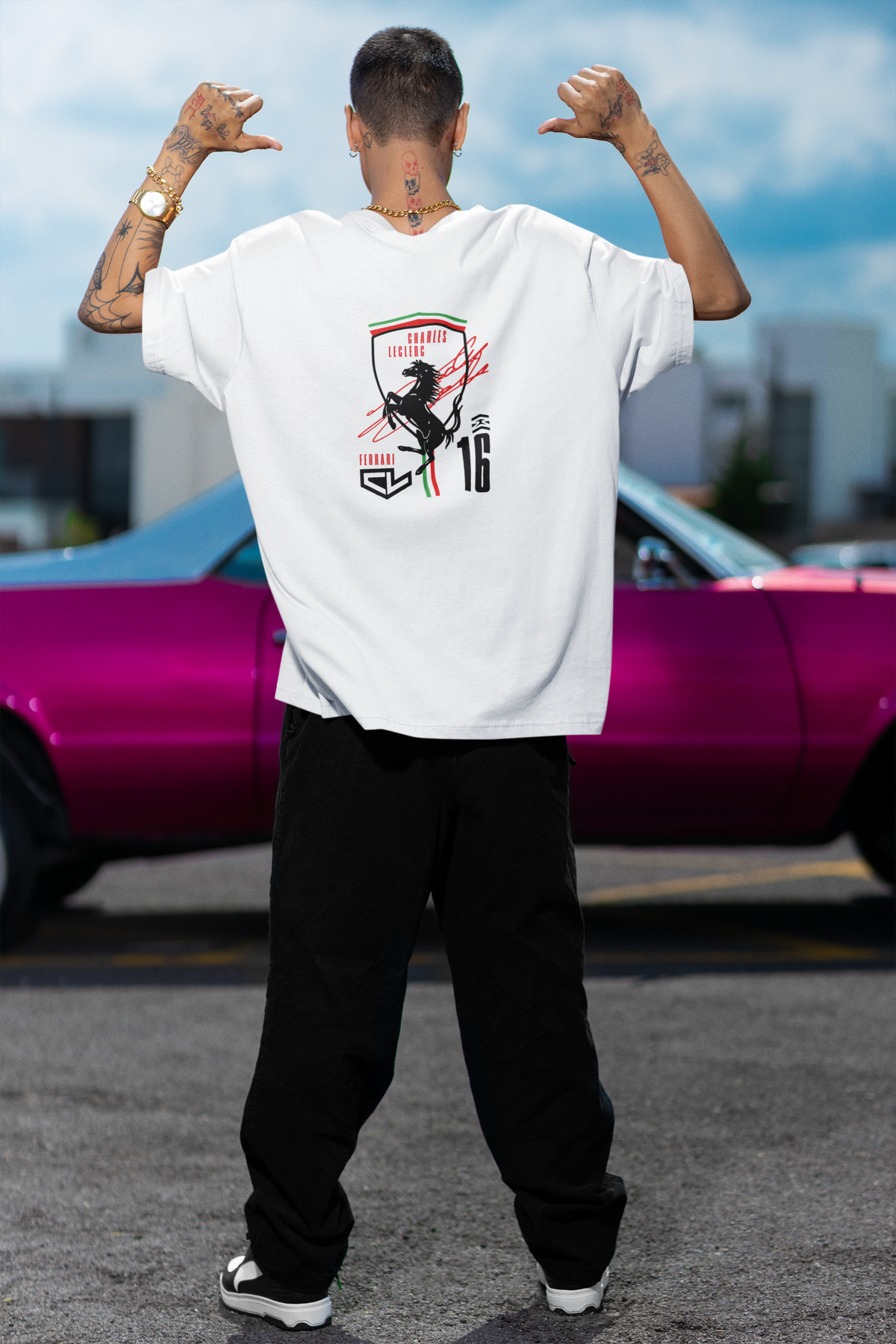 Charles Leclerc CL Formula 1 Oversized T-shirt