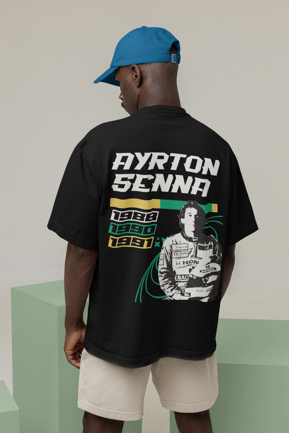 Ayrton Senna Formula 1 Oversized T-shirt