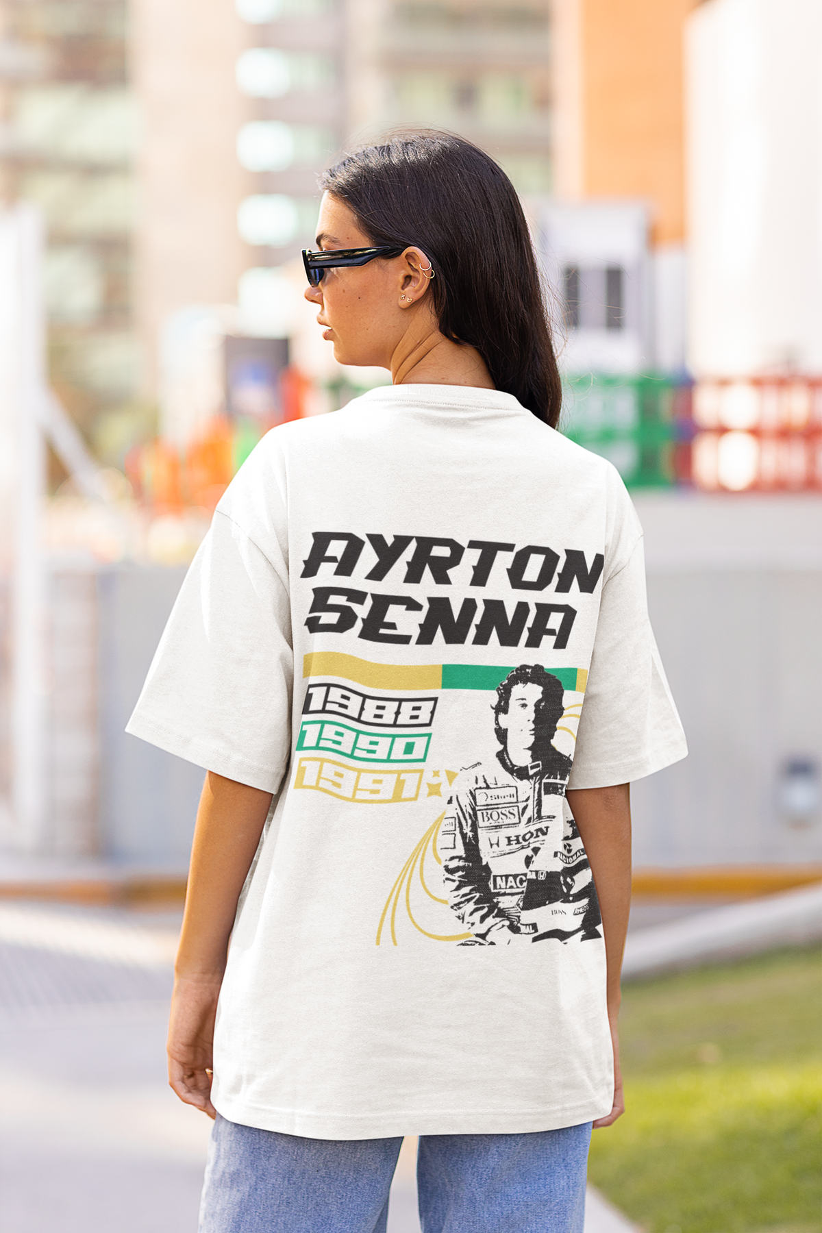 Ayrton Senna Formula 1 Oversized T-shirt