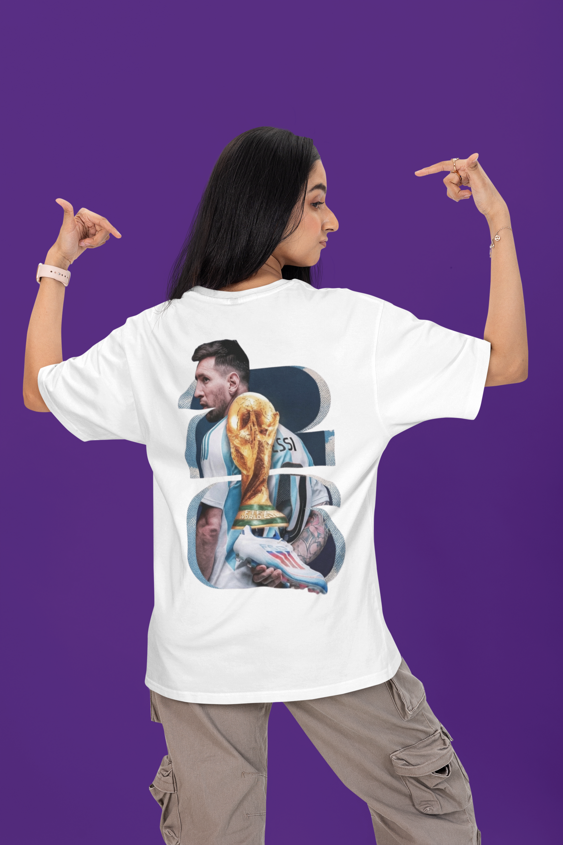 Lionel Messi World cup Oversized Tshirt