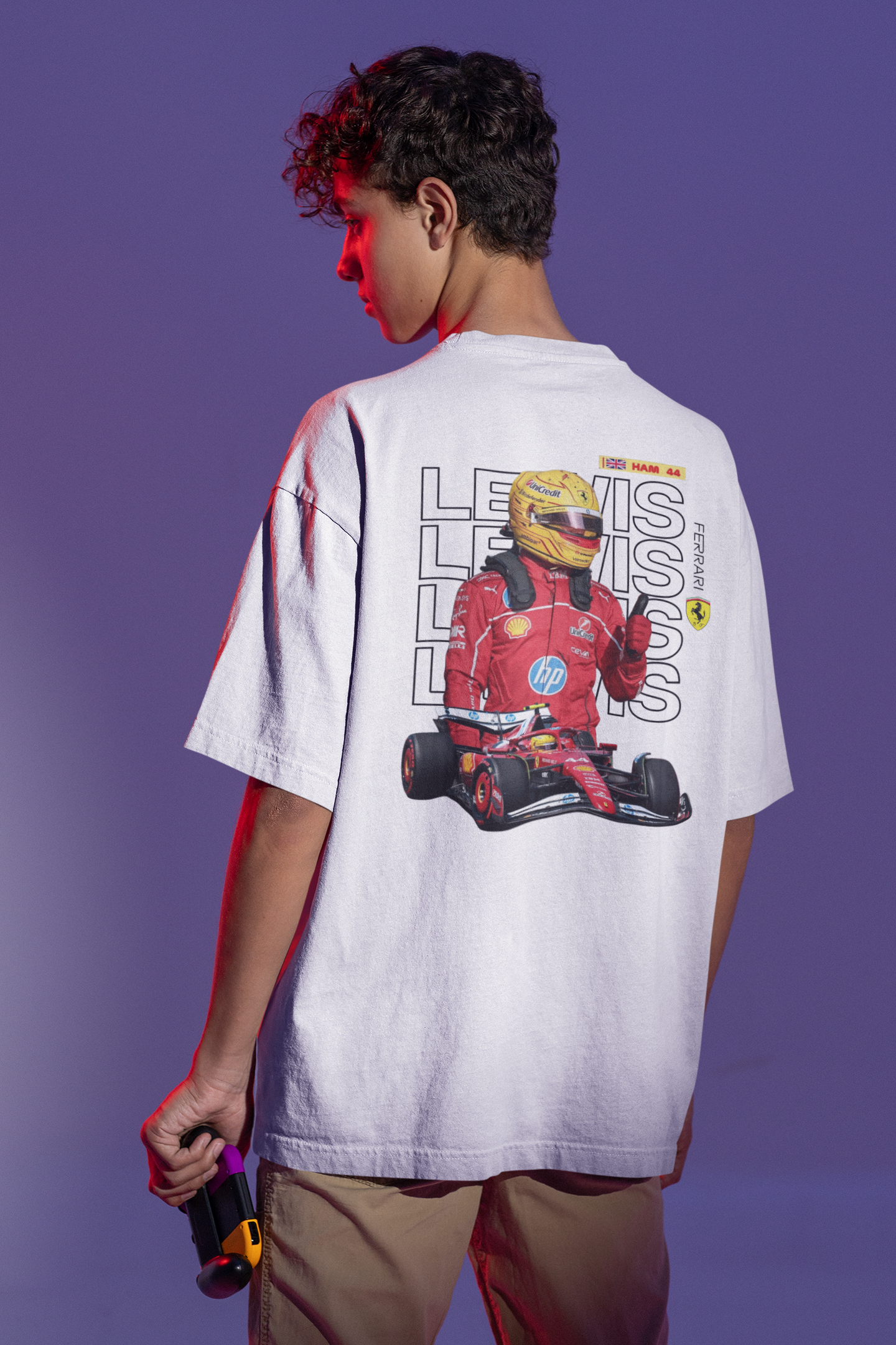Lewis Hamilton Ferrari Formula 1 Oversized T-shirt
