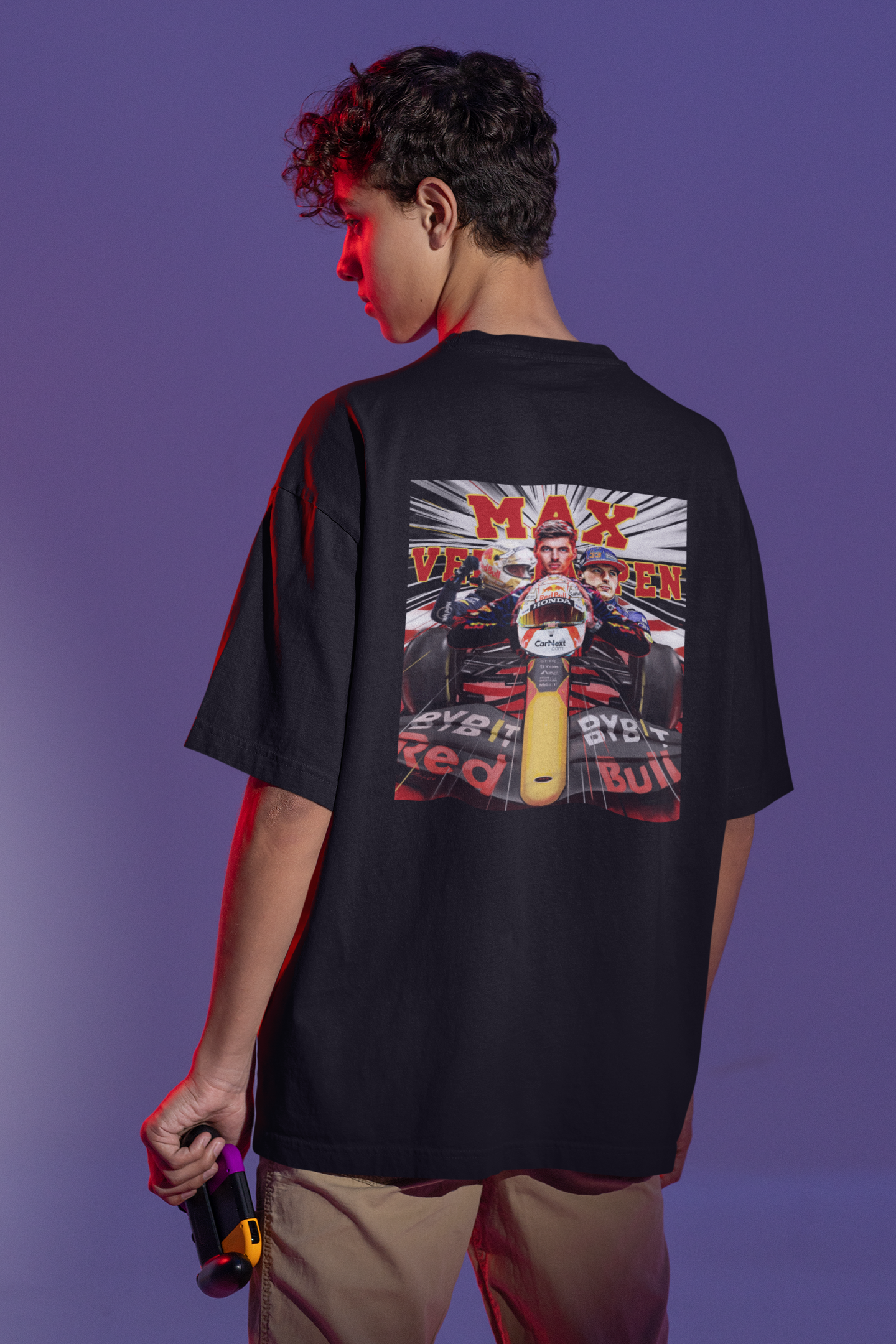 boxbox Oversized T shirt Max Verstappen