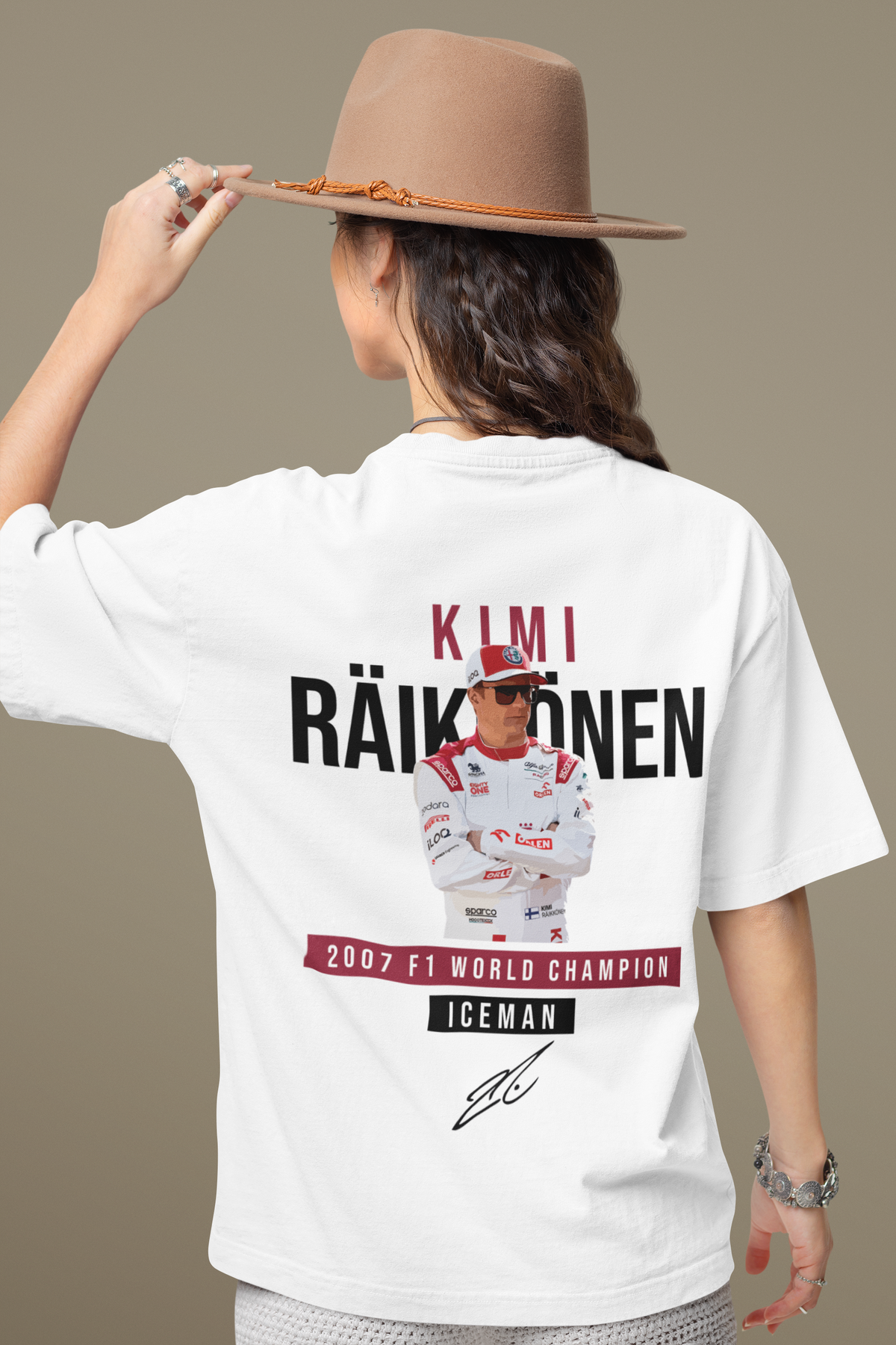 Kimi Räikkönen Formula 1 Oversized T-shirt