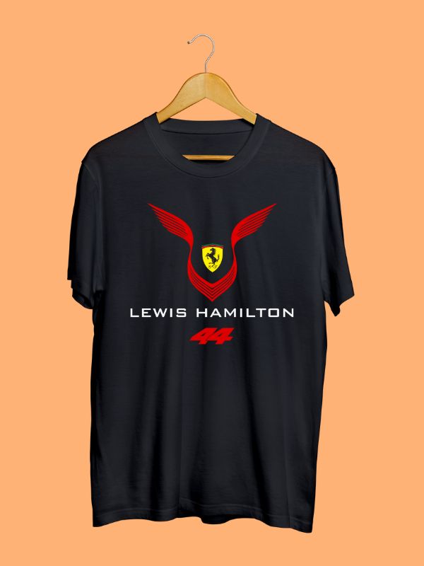 Formula Lewis Hamilton Ferrari T-Shirt S Black