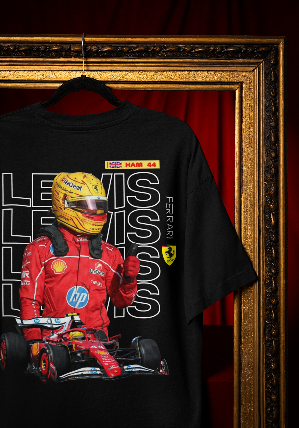 Lewis Hamilton Ferrari Formula 1 Oversized T-shirt