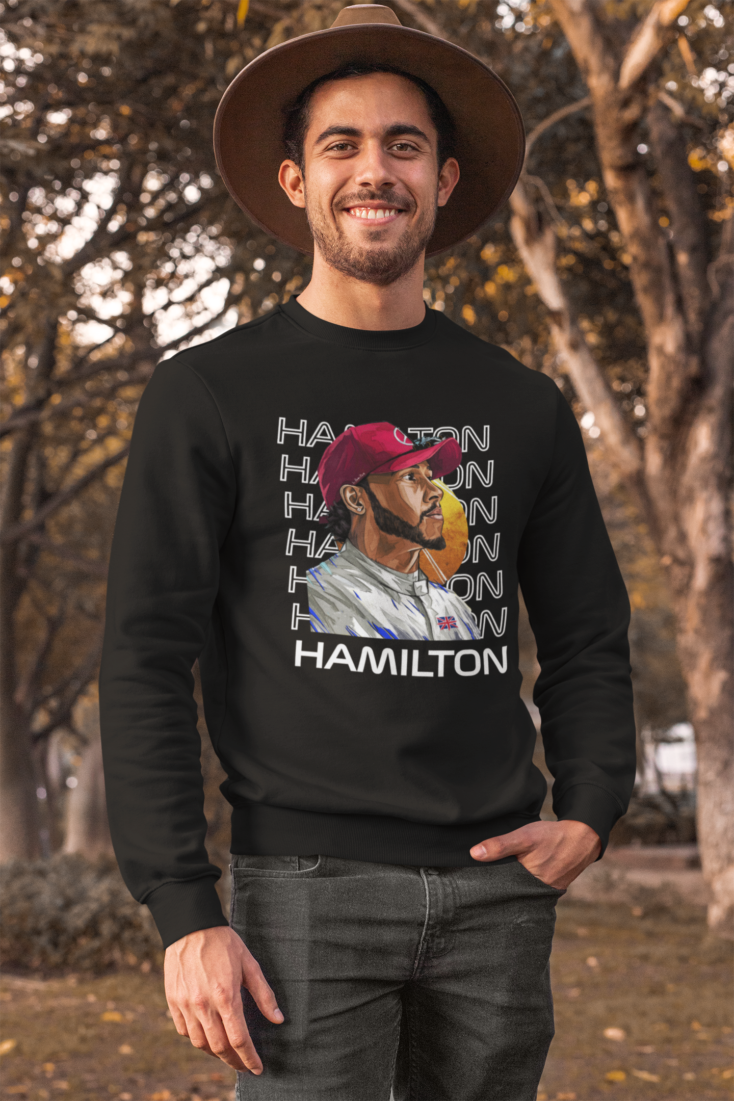 F1 Sweatshirt Lewis Hamilton Sketch - boxbox