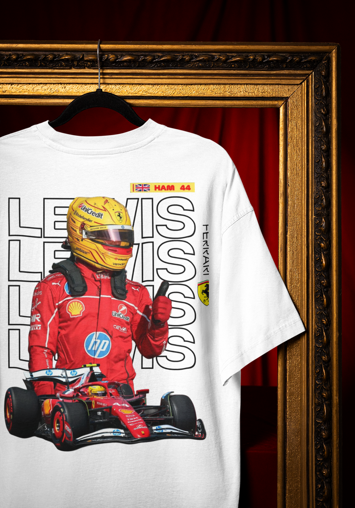 Lewis Hamilton Ferrari Formula 1 Oversized T-shirt
