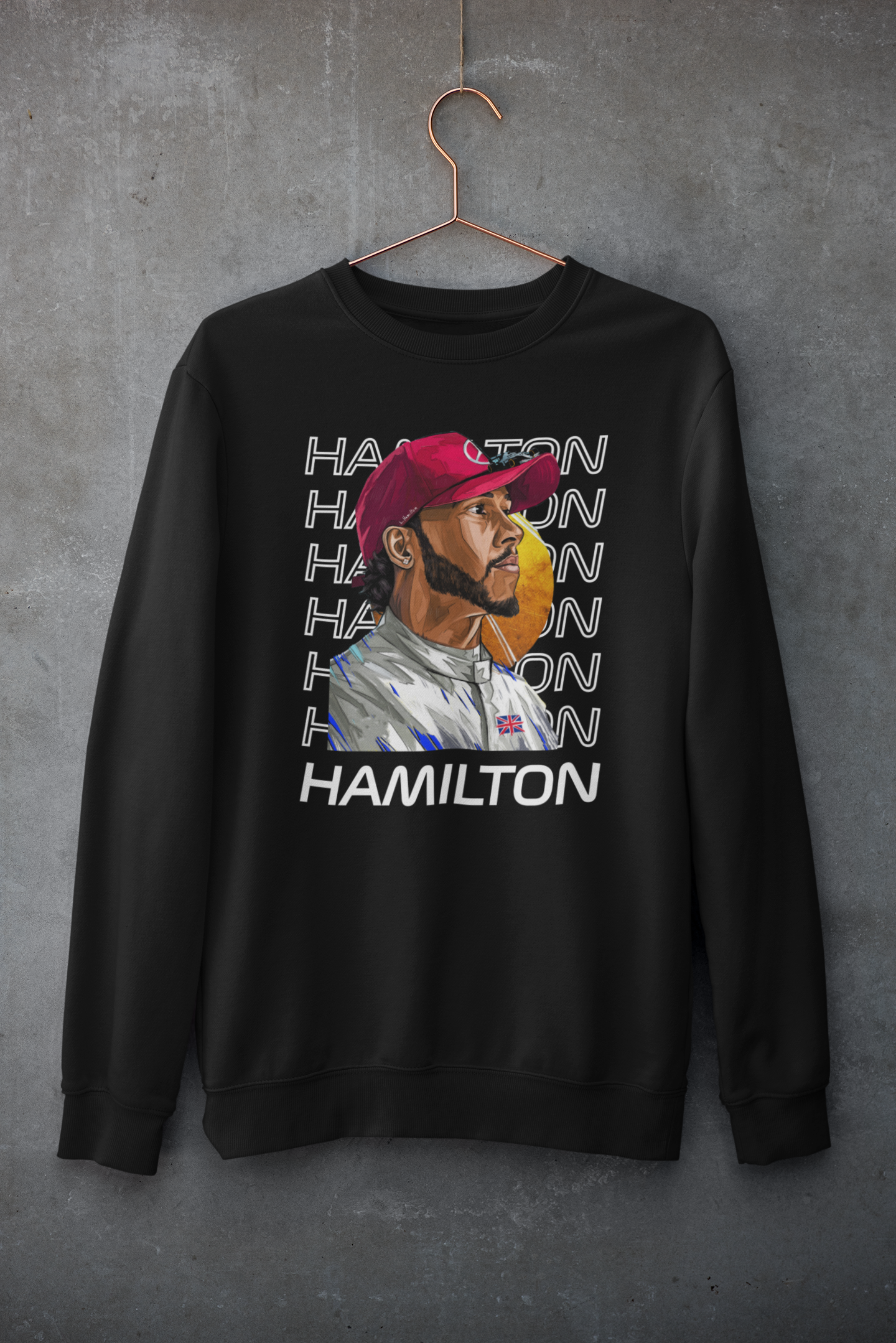 F1 Sweatshirt Lewis Hamilton Sketch - boxbox