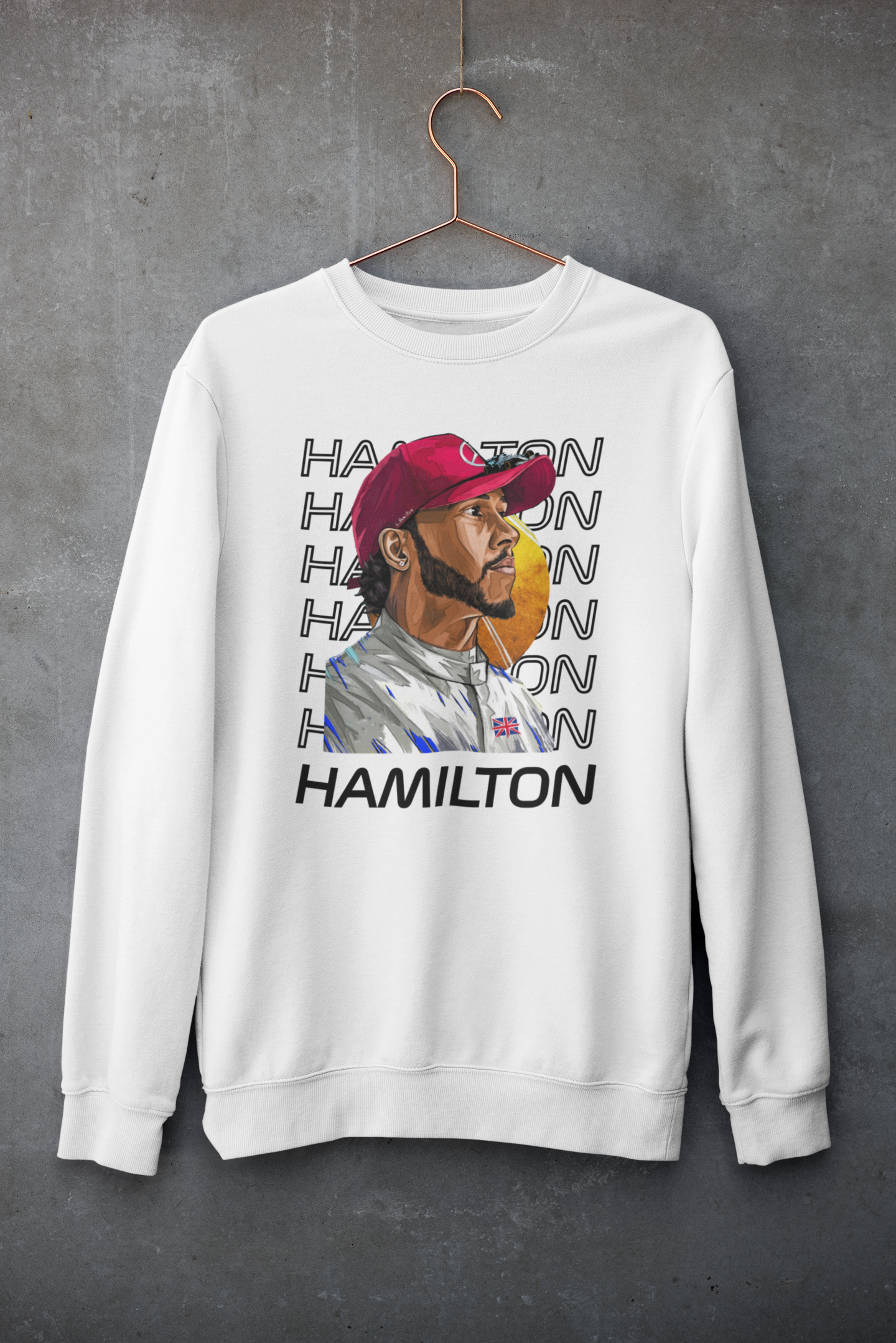 F1 Sweatshirt Lewis Hamilton Sketch - boxbox