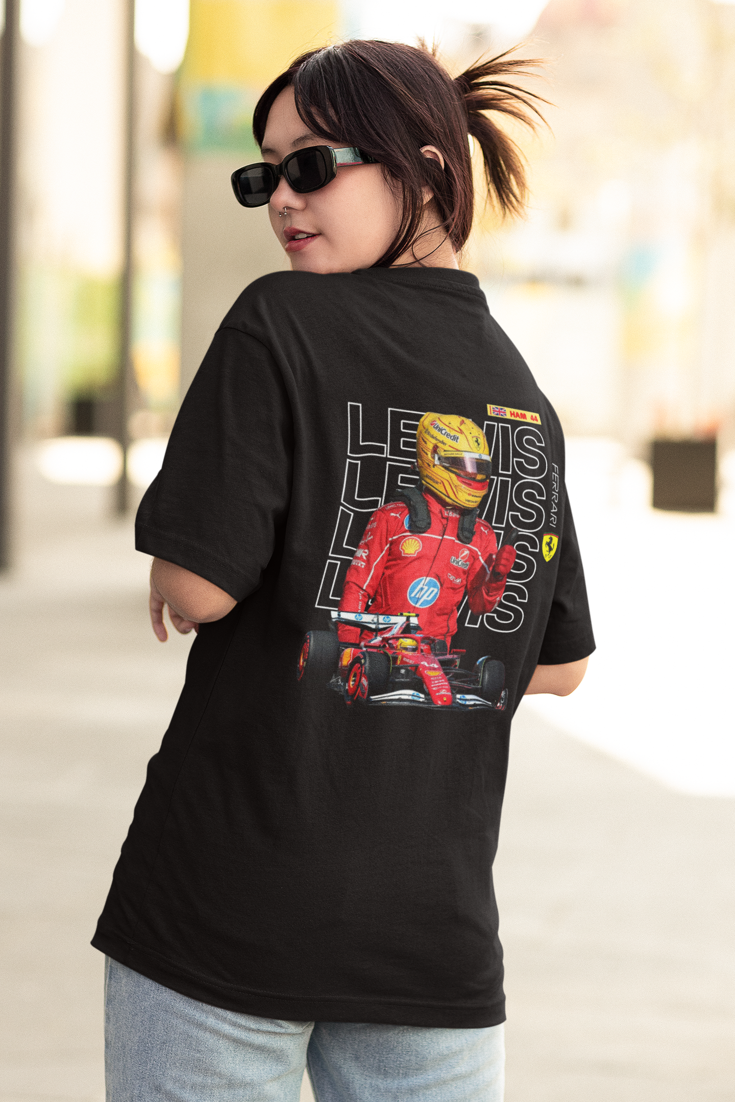 Lewis Hamilton Ferrari Formula 1 Oversized T-shirt