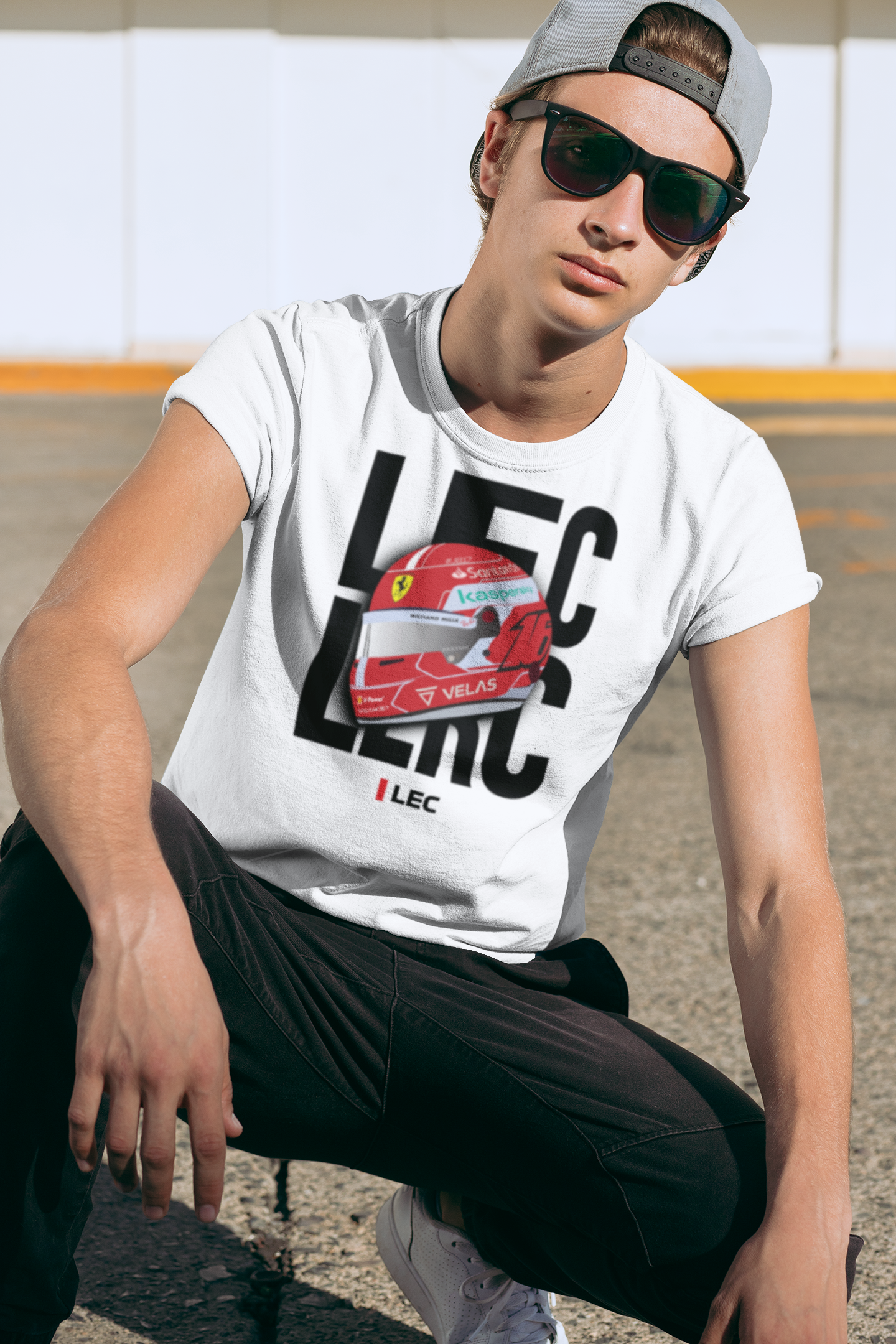 Formula 1 Charles Leclerc Helmet T-Shirt - boxbox