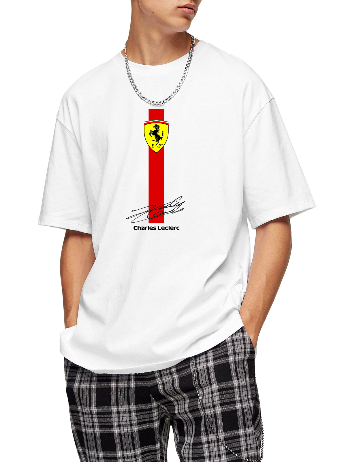 boxbox Oversized T-shirt Ferrari Charles Leclerc - boxbox