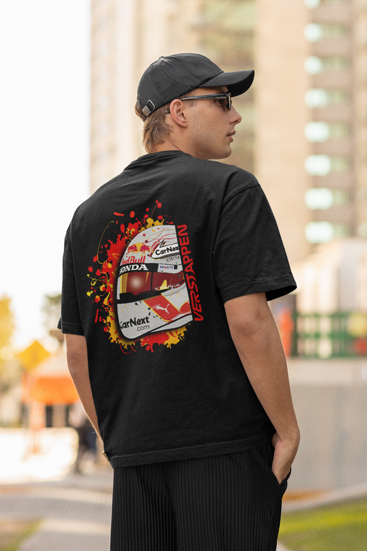 boxbox Oversized T-shirt Verstappen Helmet - boxbox