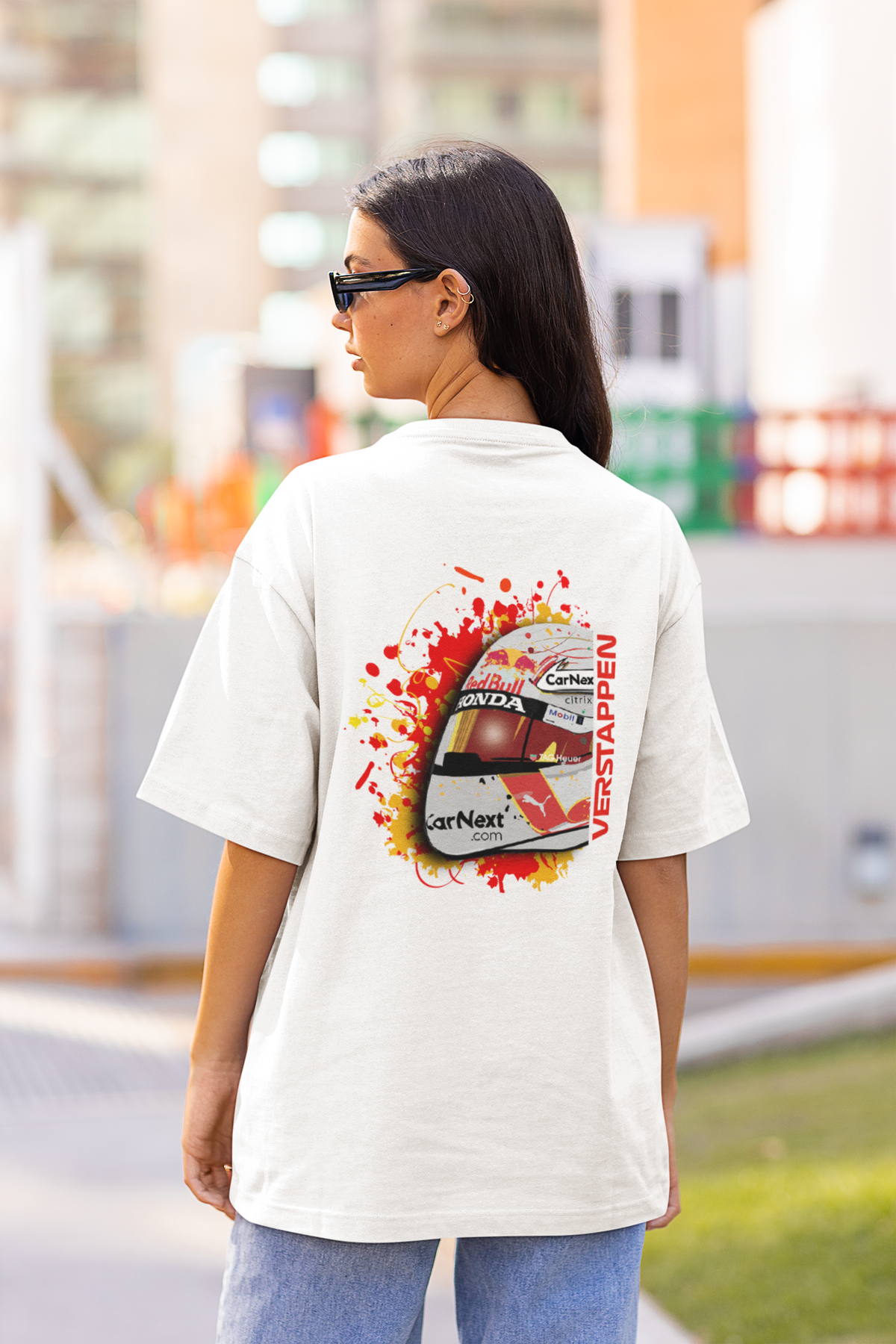 boxbox Oversized T-shirt Verstappen Helmet - boxbox