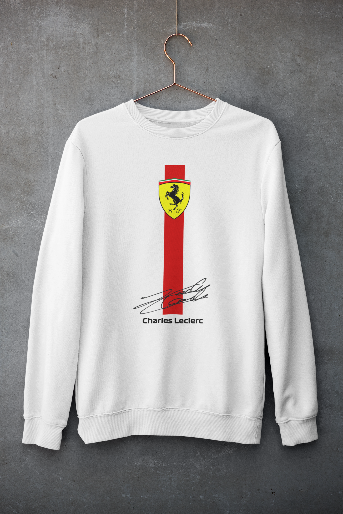Ferrari Cotton sweatshirt with Ferrari Cars print Unisex