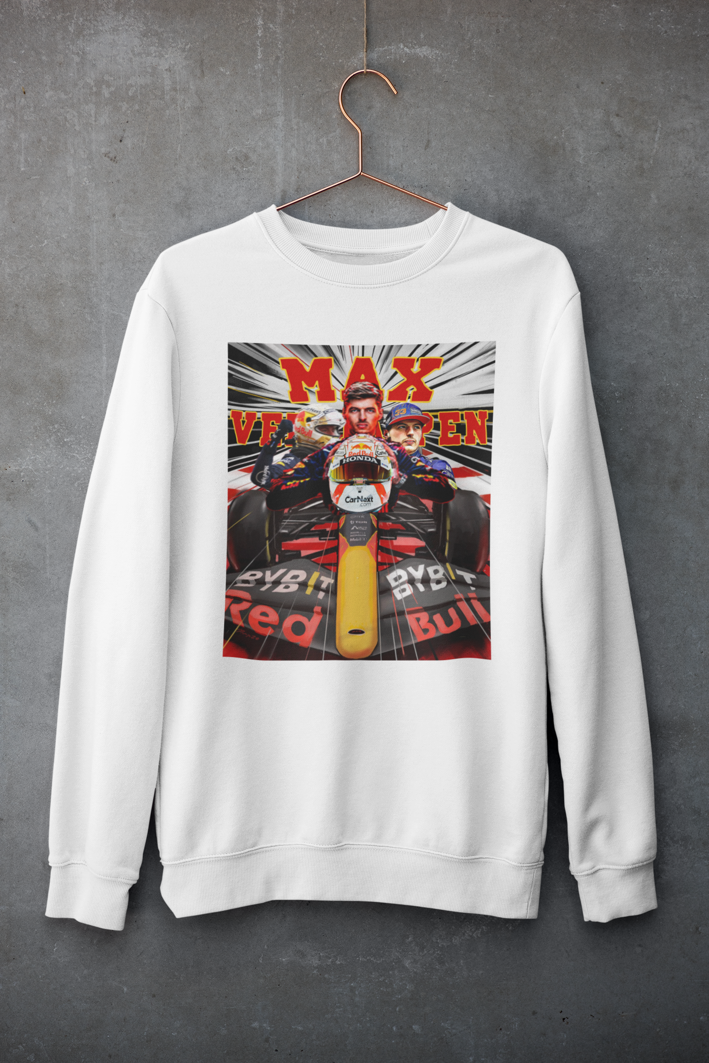 F1 Sweatshirt Max Verstappen S White