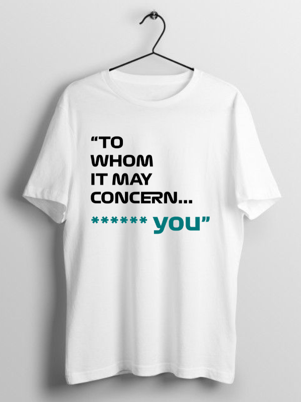 Formula 1 To Whom It May Concern T-Shirt - boxbox